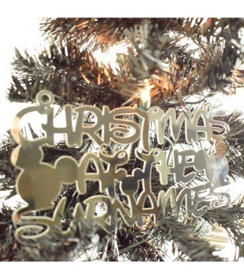 Laser Cut Mirrored Acrylic Personalised 'Christmas At The...' Sign with Mouse Heads